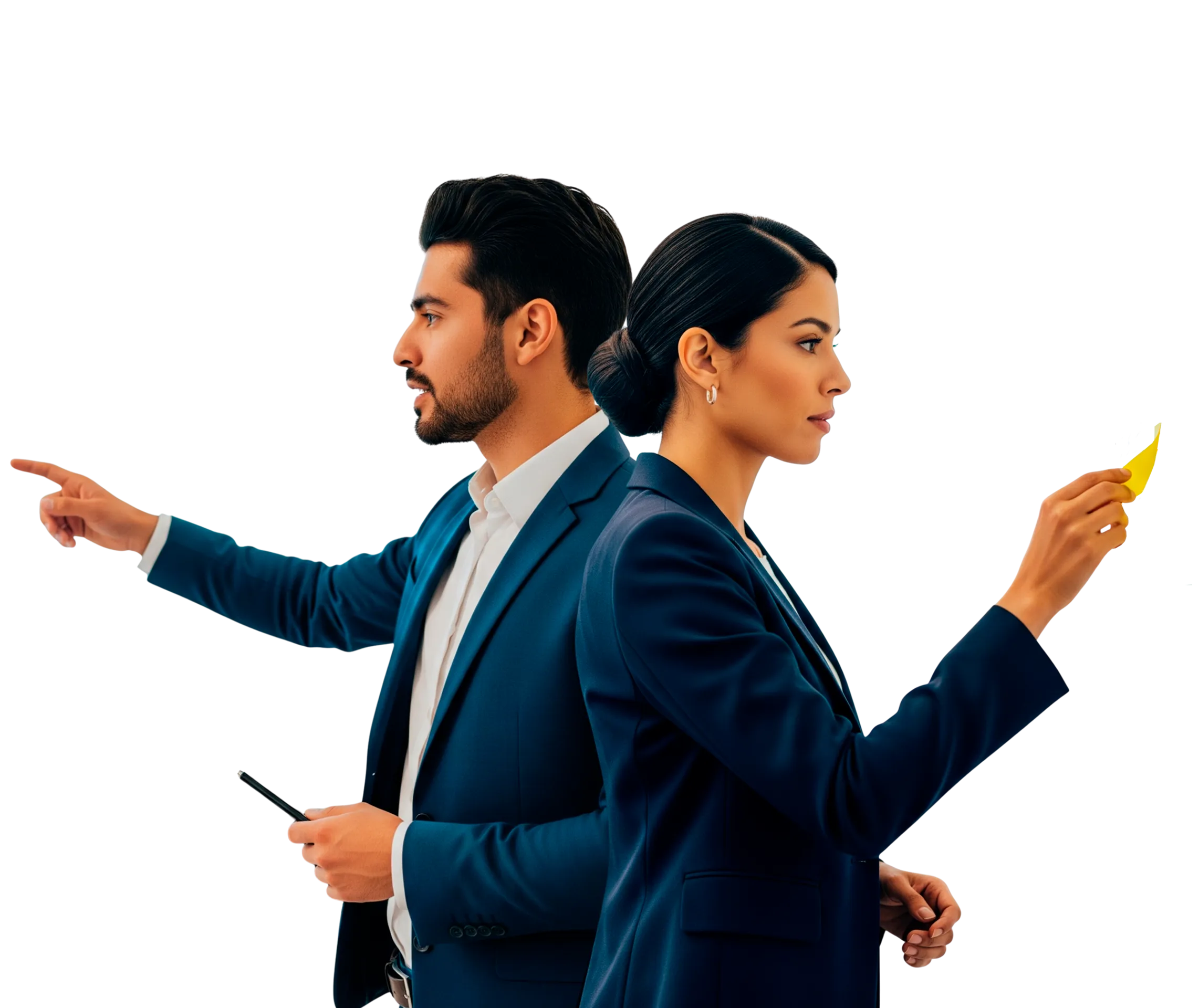Consultores señalando